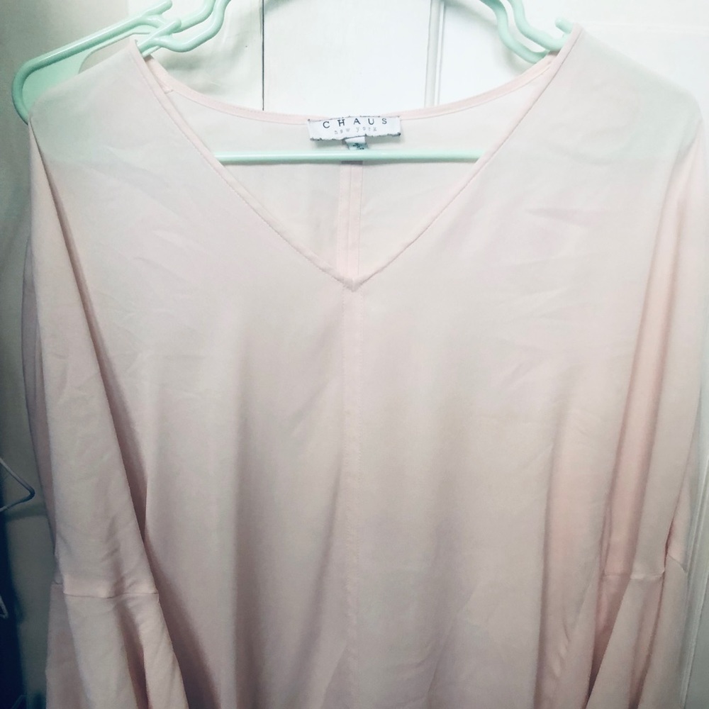 Flowy light pink dress shirt